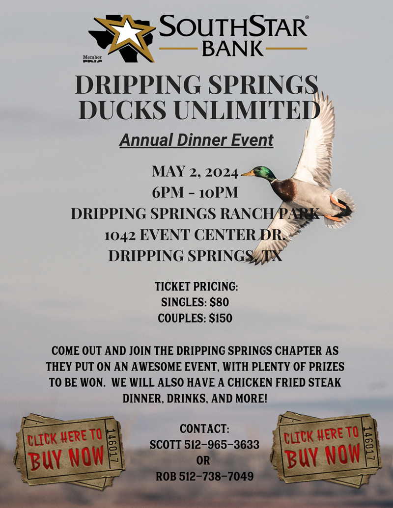 Dripping Springs Ducks Unlimited Annual Dinner Event