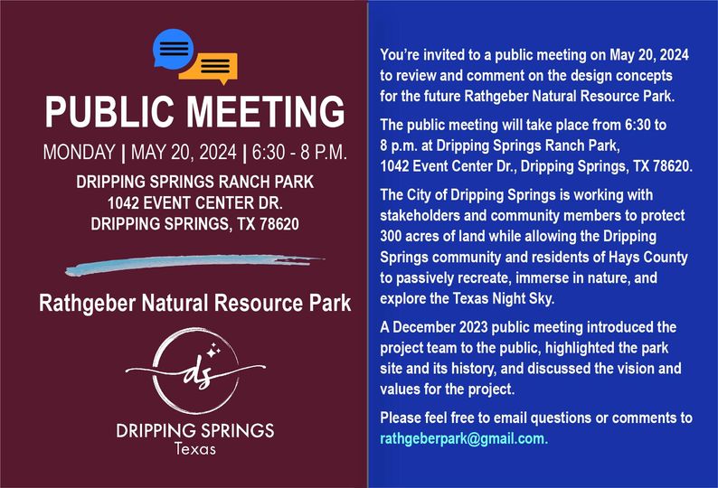 Public Meeting Rathgeber Natural Park