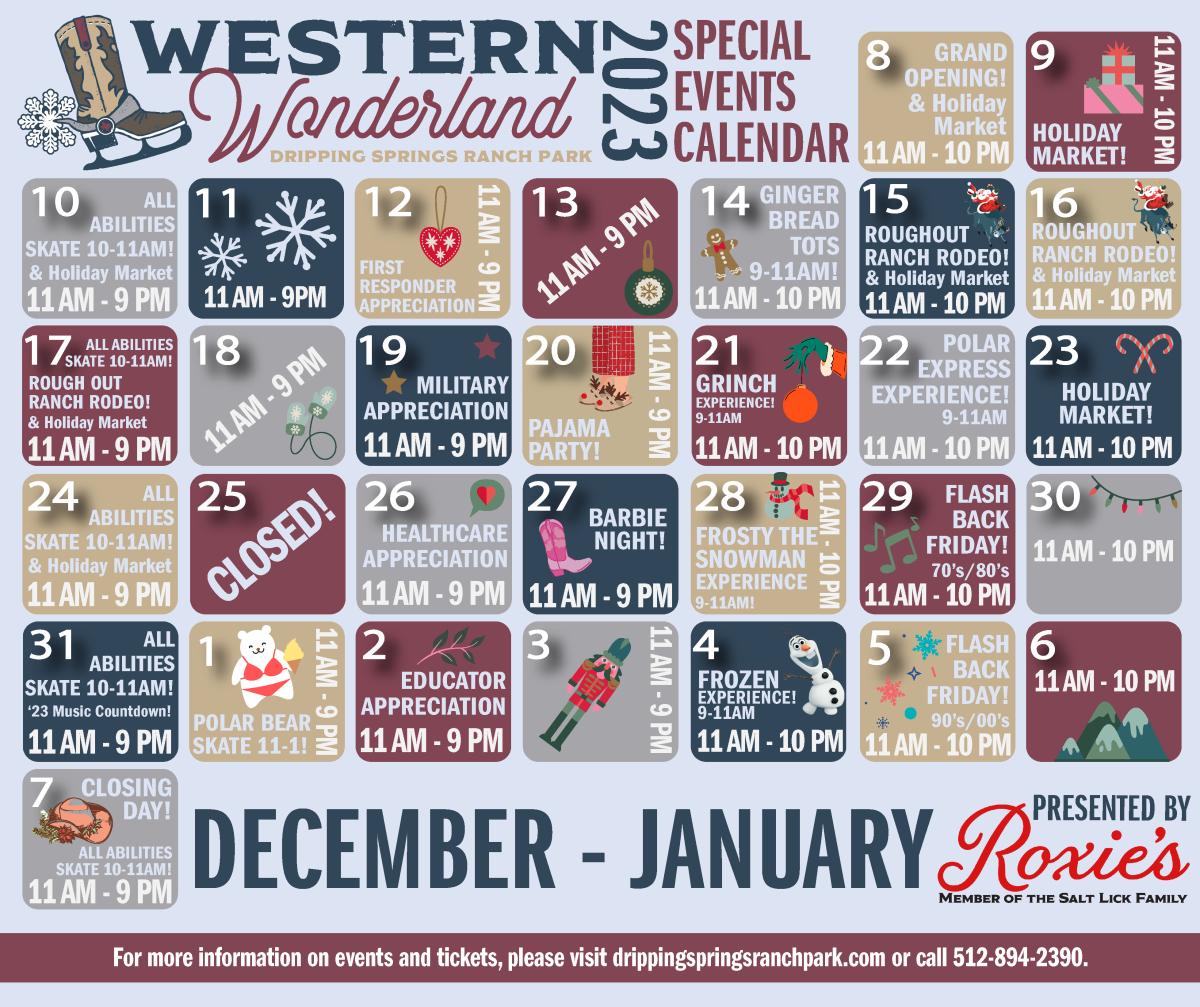 2023 Western Wonderland Calendar