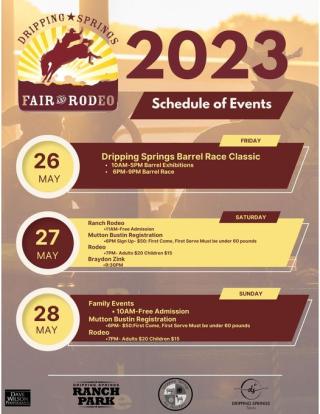 DS Rodeo Schedule